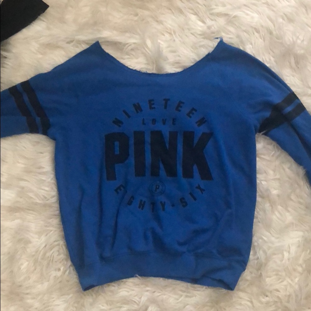 Oversized pink off the shoulder sweater